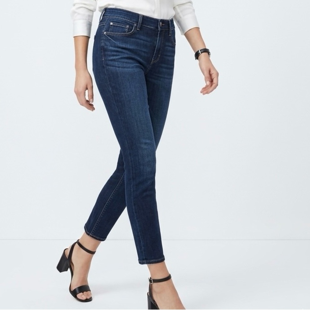 PAIGE Kylie Crop Skinny Jeans in Dark Indigo Wash – Size 29